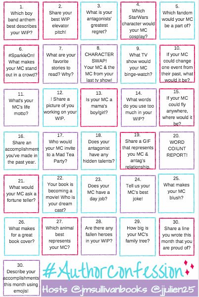 #AuthorConfession - May